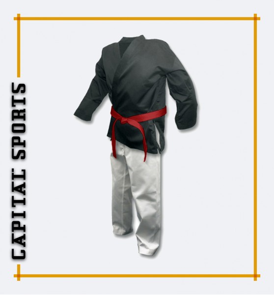 Black & white karate uniform